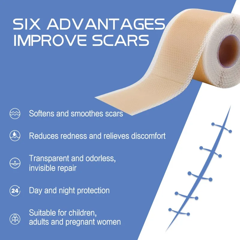 Silicone Scar Patch Painless Fade Scars Pregnancy Surgery Burn Scar Soft Waterproof Breathable Skin Scar Beauty Repair Patch