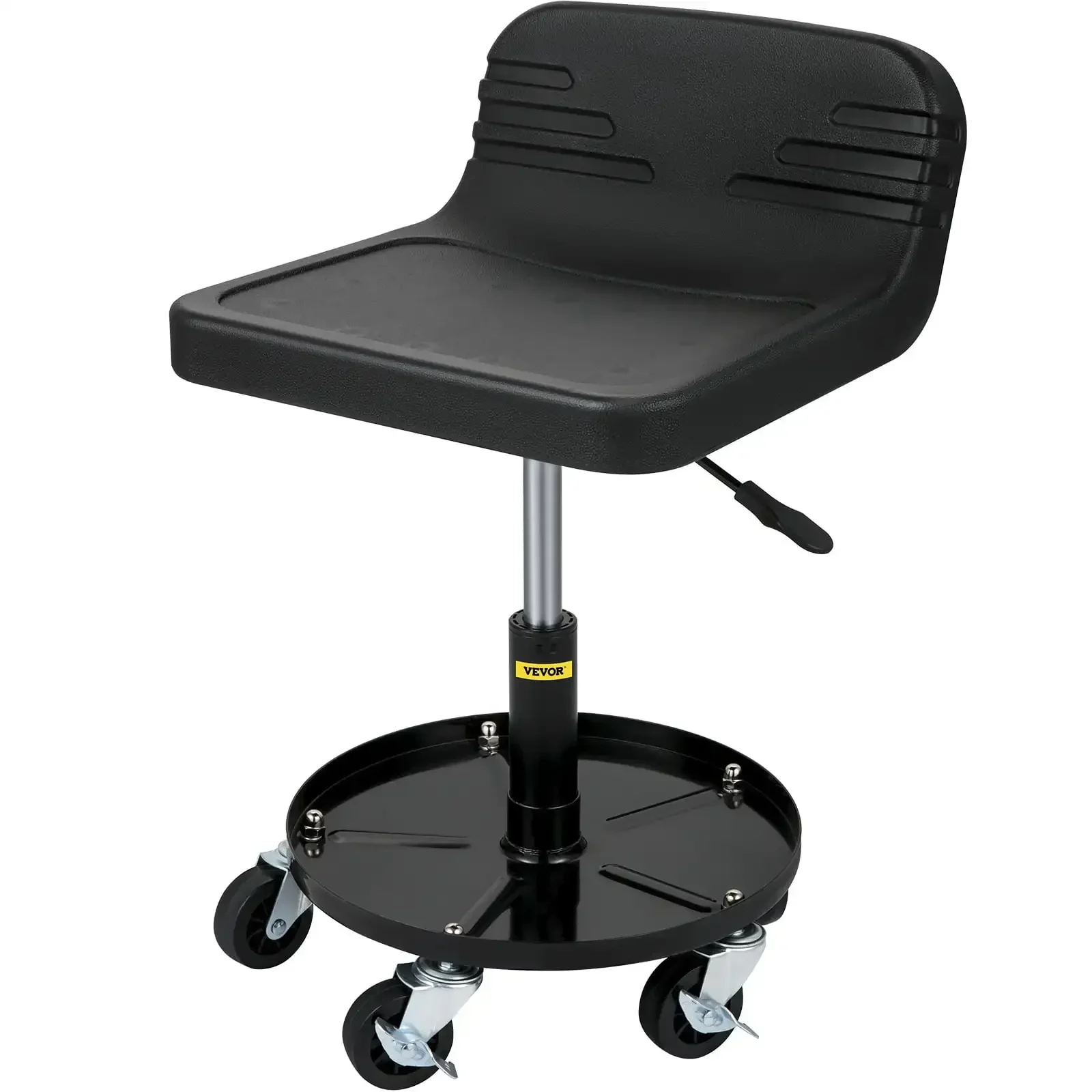 

Rolling Garage Stool, 300lbs Capacity, Adjustable Height from 15.7 in to 20.5 in, Mechanic Seat with 360-Degree Swivel Wheels