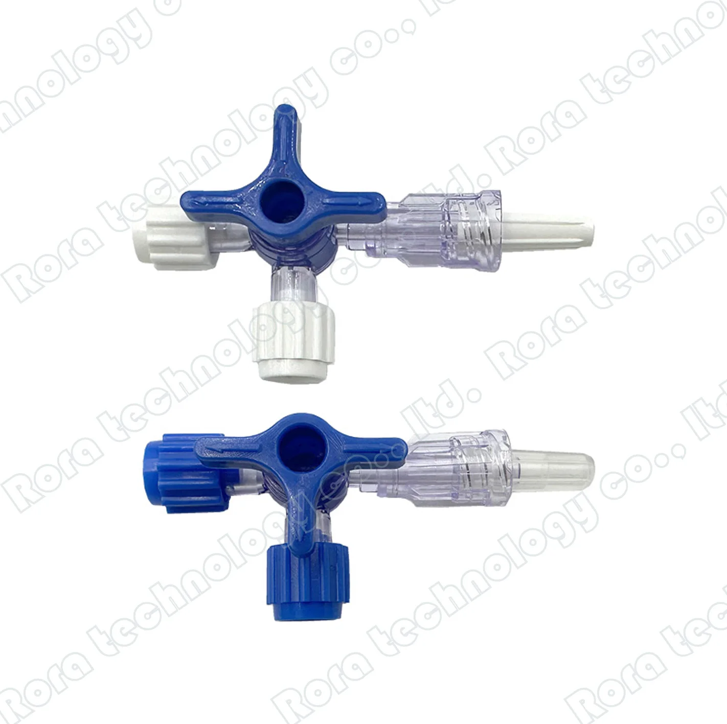 Plastic 2-way plug valve for clinical hospital Luer lock adapter 3-way plug valve Flexible T-connector extension tube