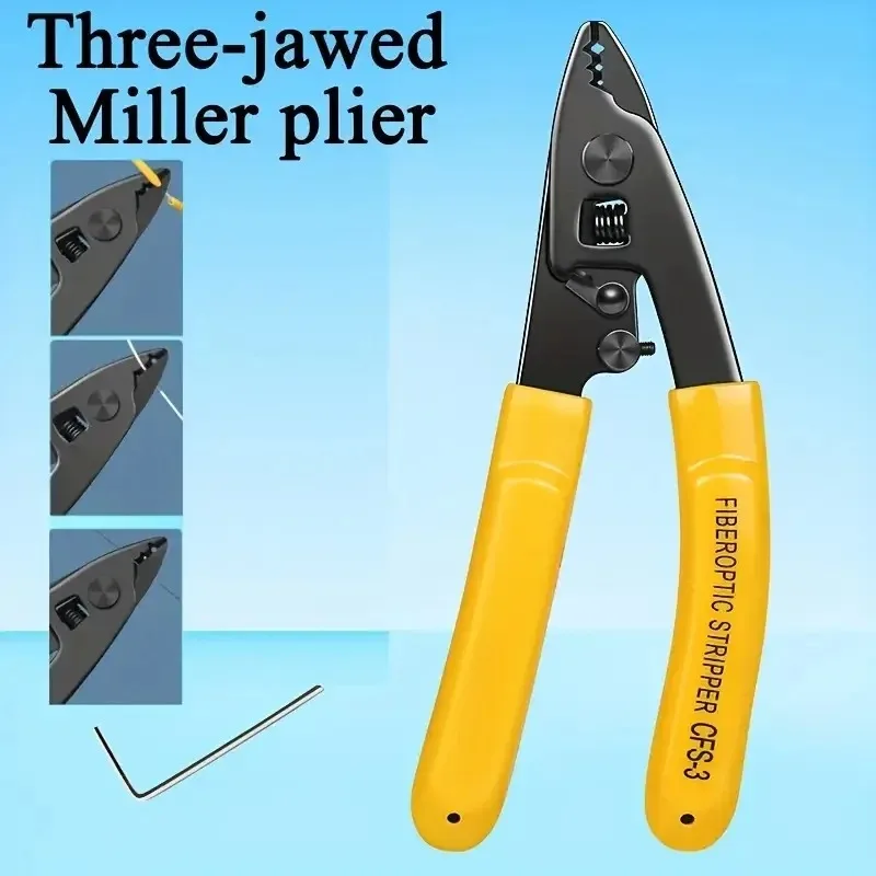 Fiber Optical Stripping Tool Pliers 1Pcs Wear Resistant Hand Stripper Fit Different Types of Optical Fiber Wires
