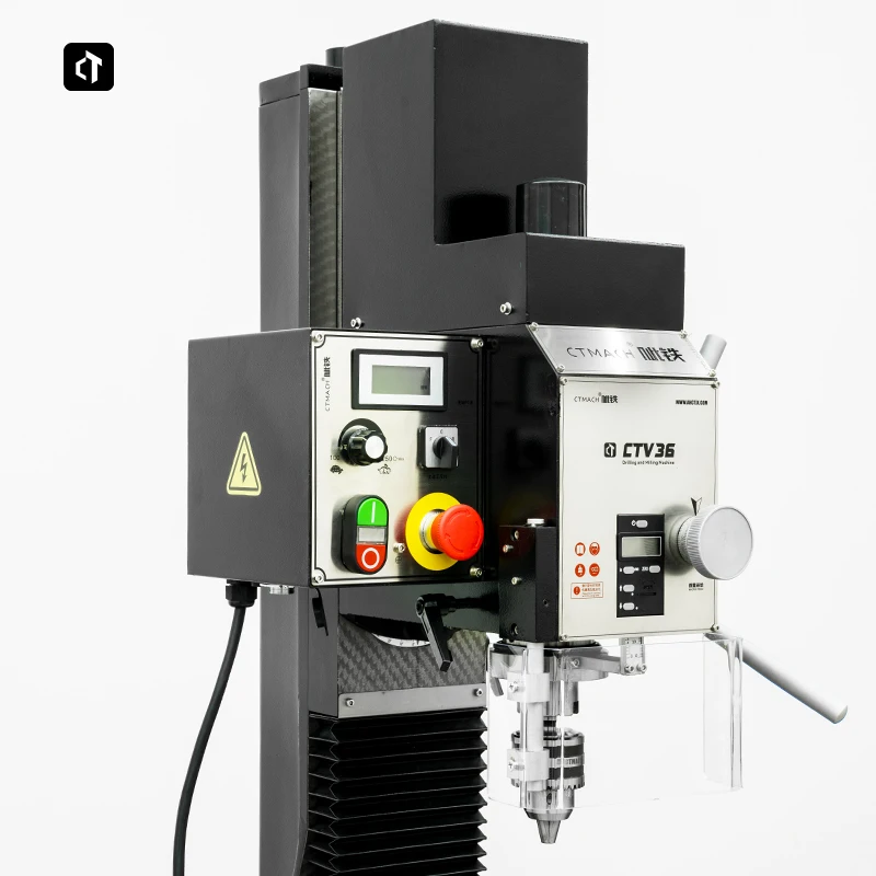 CTV36 Huishoudelijke verticale boor Frezen Stil Hoge precisie Traploze transmissie Bankboor Kleine handmatige molens Licht gebruik