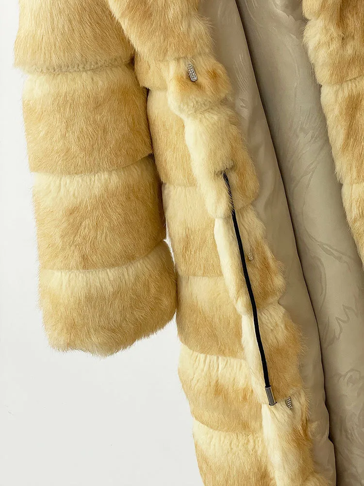 ZMEENNA Cappotto lungo in pelliccia sintetica da donna di lusso Elegante capispalla invernale caldo Elegante giacca in peluche Design comodo e chic ZM3397