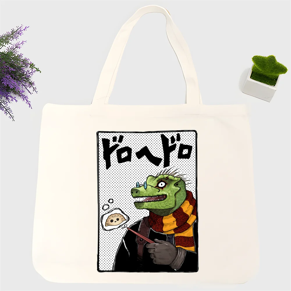 Bolsas de picnic Dorohedoro El Corazon Anime Harajuku para mujeres y hombres, bolsas de lona, bolsas de picnic reutilizables de algodón de alta capacidad