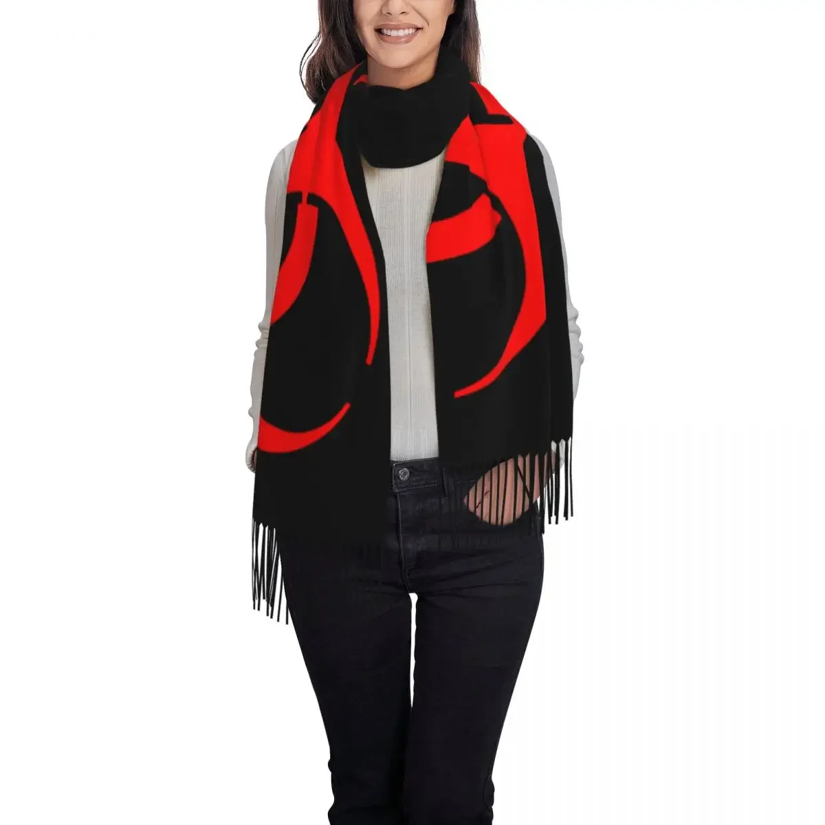 Fashion Umbrella Corporation Biohazard Logo Tassel Scarf Women Winter Fall Warm Shawl Wrap Female Scarves