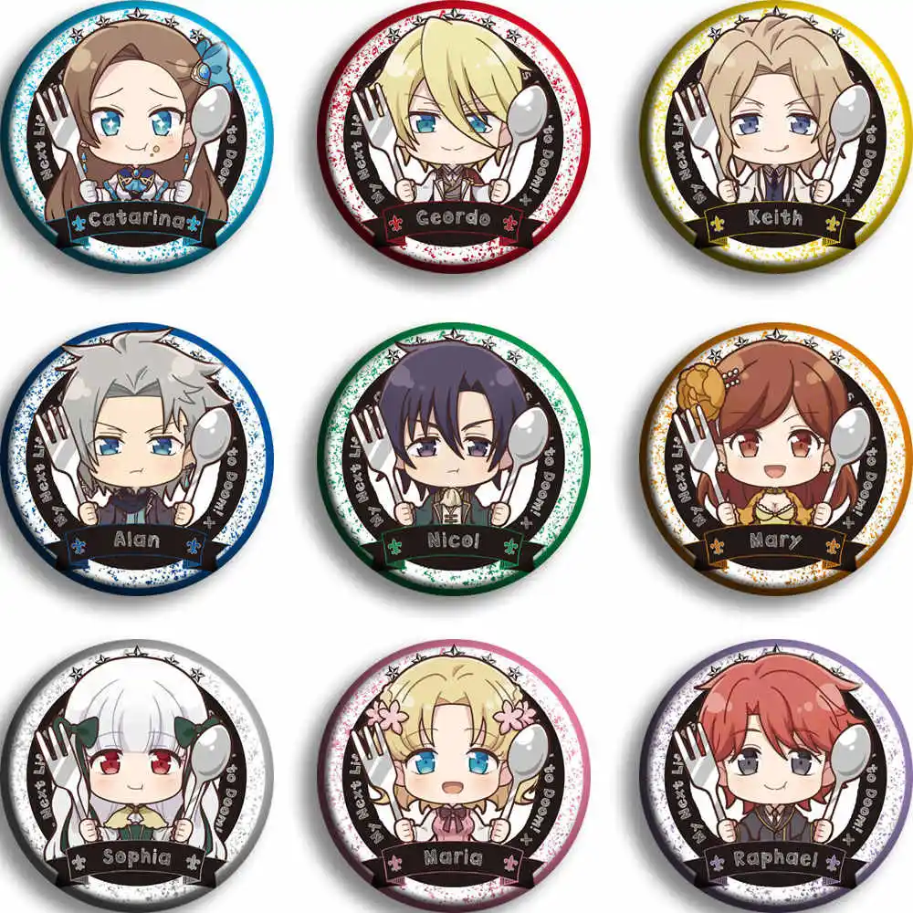 Anime Hamefura Bakarina Sophia Ascart Pin Otome Game No Hametsu Flag Catarina Claes Badge Cosplay Cartoon Itabag Bedge DADGE NEW