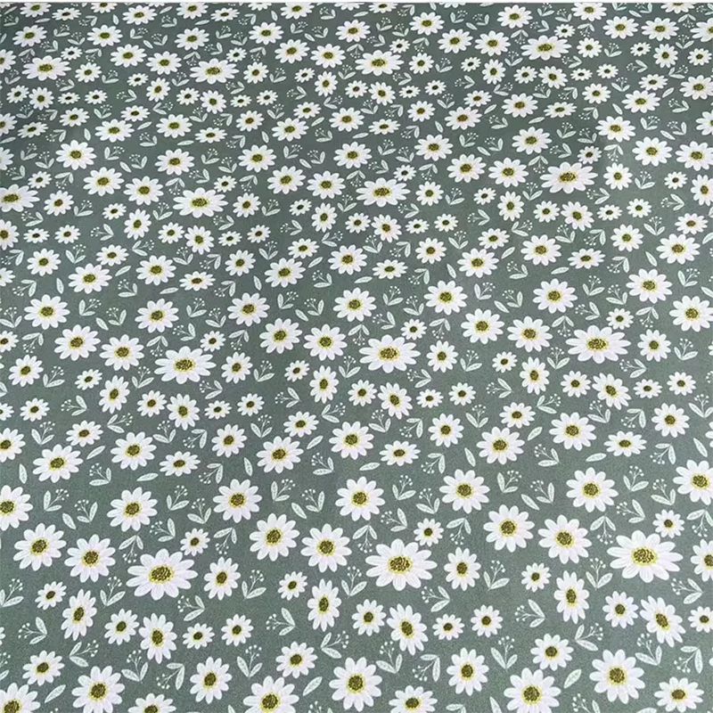 

1 meter 90% Mulberry Silk 10% Spandex 19 momme Charmeuse Silk Fabric Light Green Floral Printed 140cm 55" wide by the yard XY021