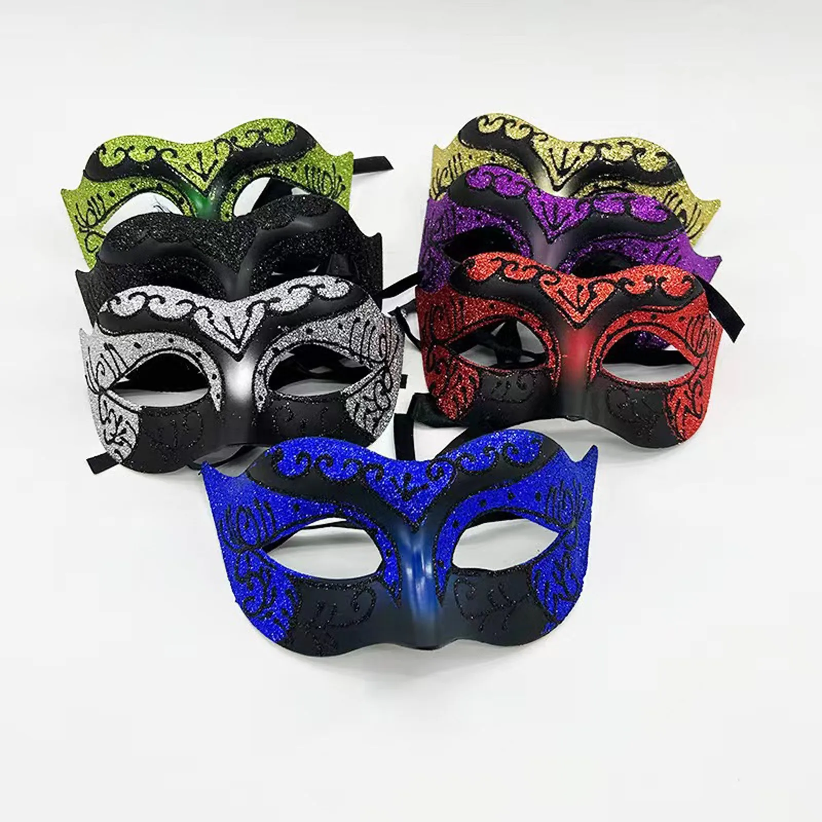 Maskerade Masker Glitter Half Gezicht Maskerade Masker Vrouw Mannen Masker Halloween Kostuum Accessoires Voor Cosplay Party Face Kostuum