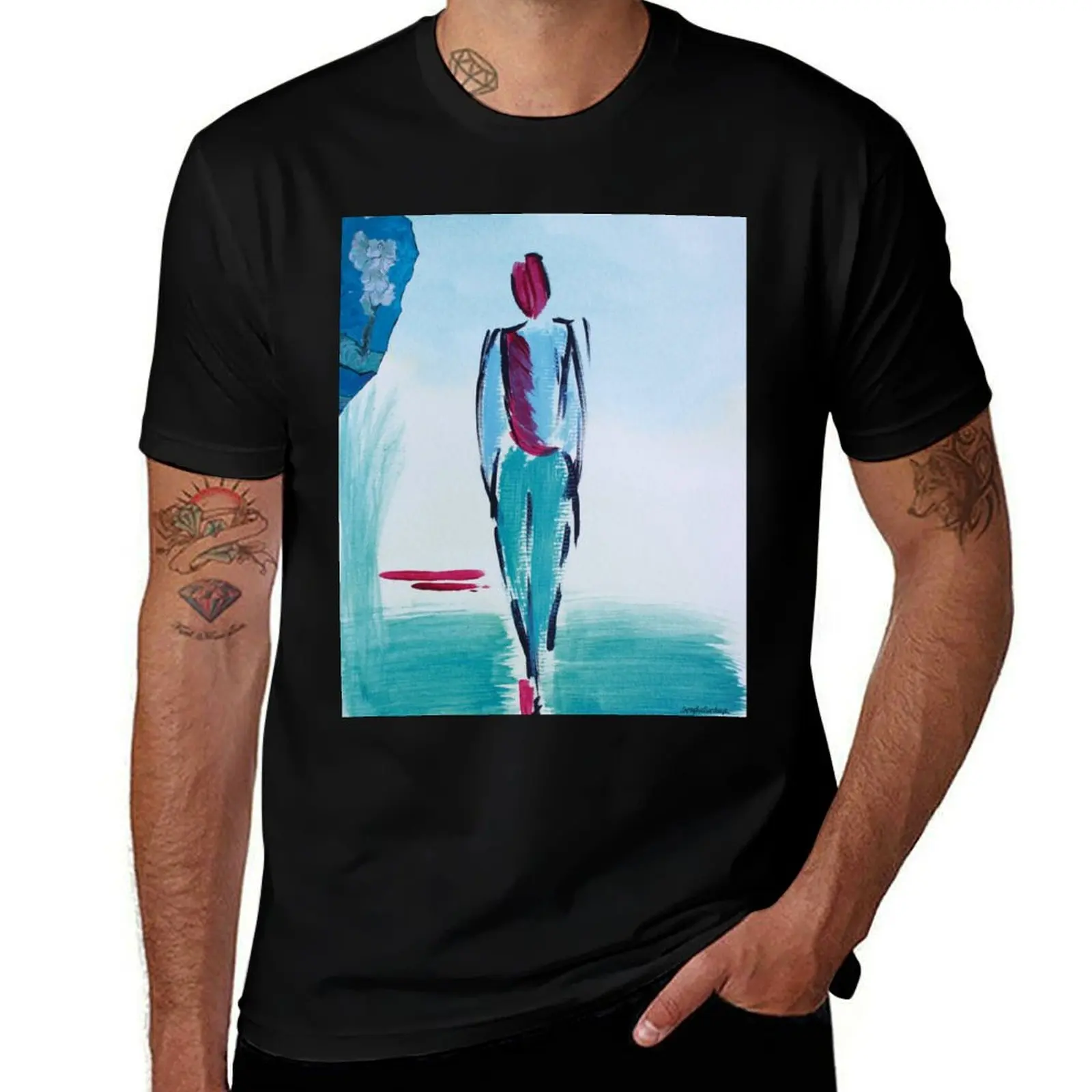 

Solitary wander T-Shirt Casual Breathable Short Sleeve Top