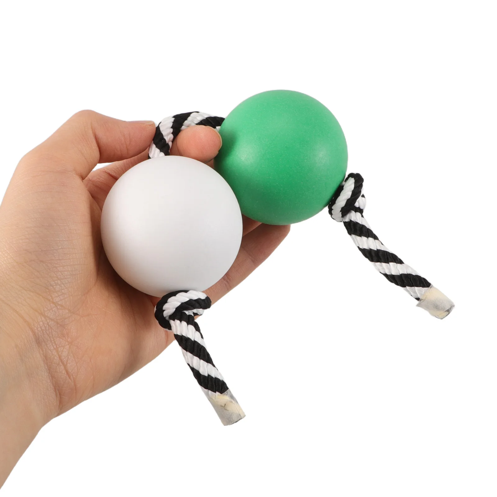 

Asalato Rhythm Balls African Kashaka Durable Impact Resistant Vibrant Green White Portable Music Instrument for Outdoor