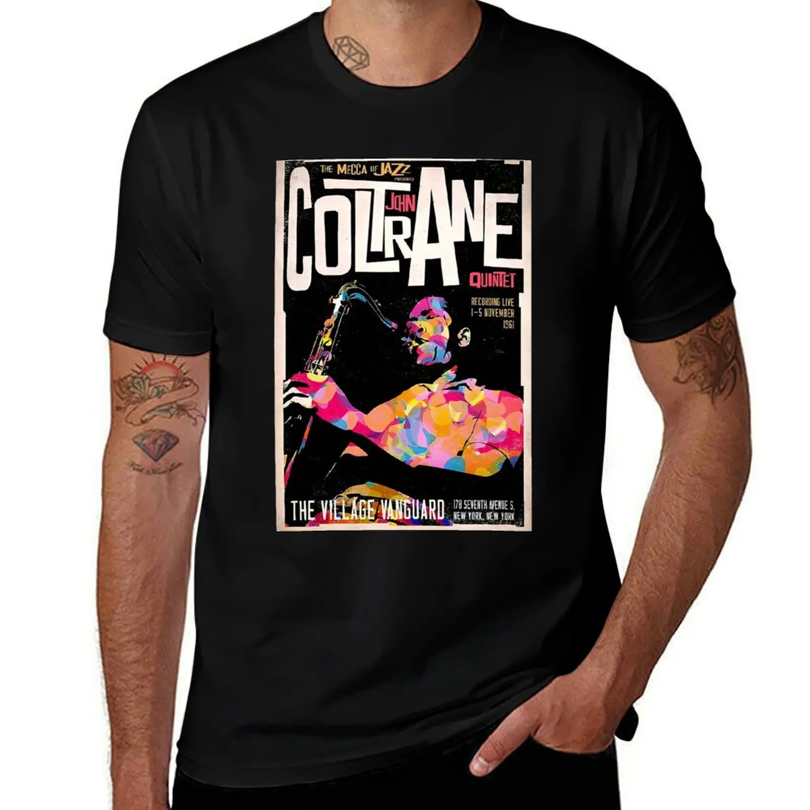 Coltrane vintage Jazz Poster T-Shirt Fashion Letter Print T-Shirt