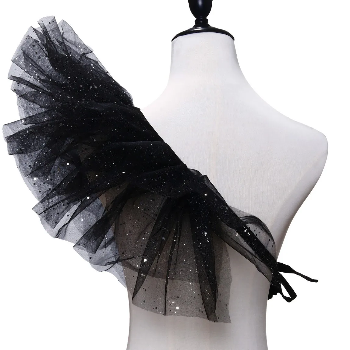 وشاح شبكي منتفخ للسيدات بياقة مزيفة وإكسسوارات الحفلات التنكرية وقلادة المهرجانات