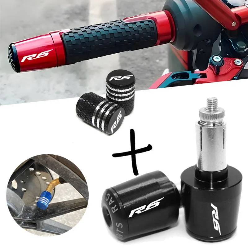 Fit For YZFR6 YZF-R6 YZF R6 R6S 1999-2015 Motorcycle CNC Handle Bar Handlebar Grips Cap End handle Plugs cap Accessories
