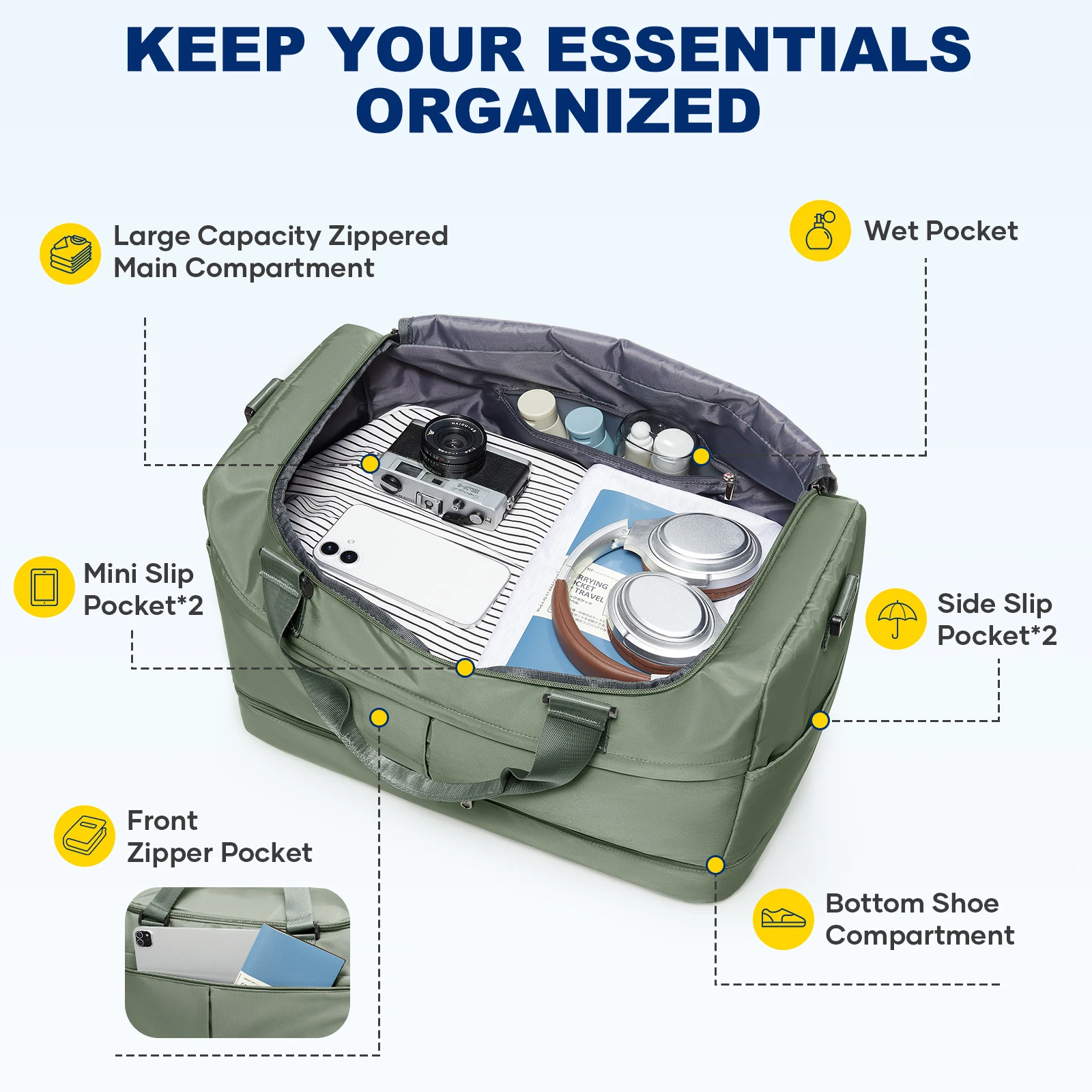 Bolsa de Viaje Grande, Bolsa d - Weekender Bag Duffle reseña y precio