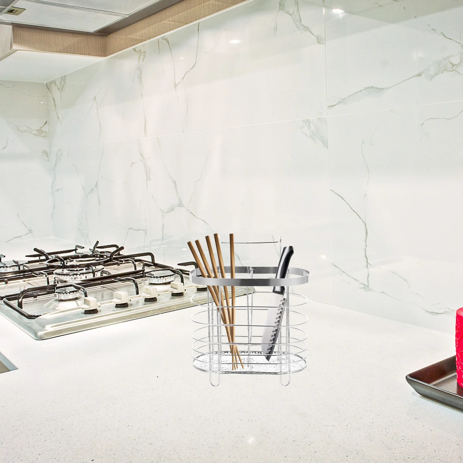 

Cutlery Holder Hanging Chopstick Container Divided Utensil Drying Rack Silverware Storage Organizing Rack