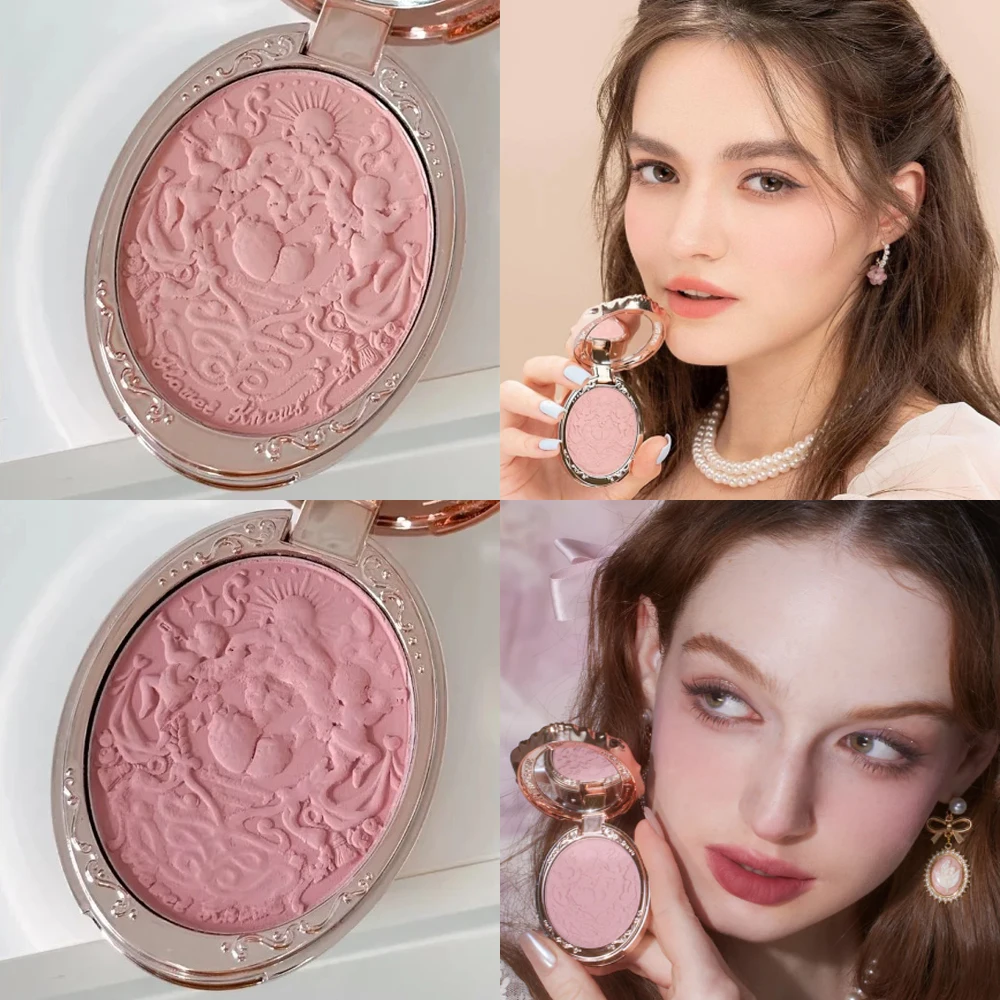 Flower Knows Strawberry Rococò Tavolozza per trucco all-in-one Set regalo Crema per labbra Fard in rilievo Specchio per le mani Kit da viaggio