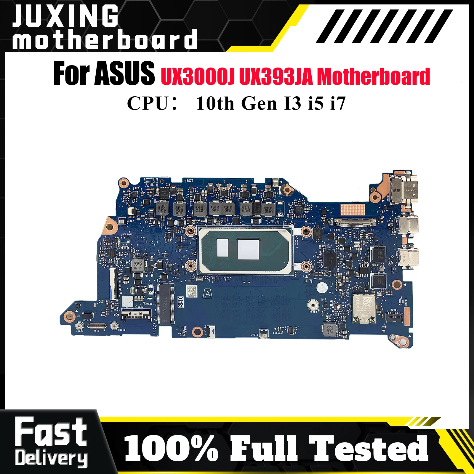 

UX393JA Материнская плата для ноутбука ASUS ZenBook UX3000J UX393JA UX393J Материнская плата для ноутбука с 10-го поколения I3 i5 i7 100% тестирование OK stk