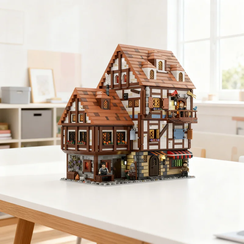 

4801pcs MOC Modular Medieval French House Castle Model Building Blocks Creative Gift DIY Display Decor Adult Premium Kids Desk