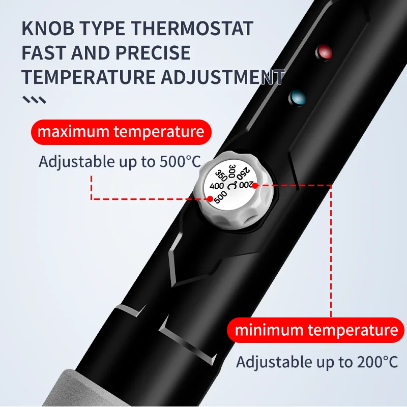 LUXIANZI Electric Soldering Iron Kit Adjustable Temperature 60W 80W 120W Welding Solder Rework Station Heat Pen Tip Repair Tool