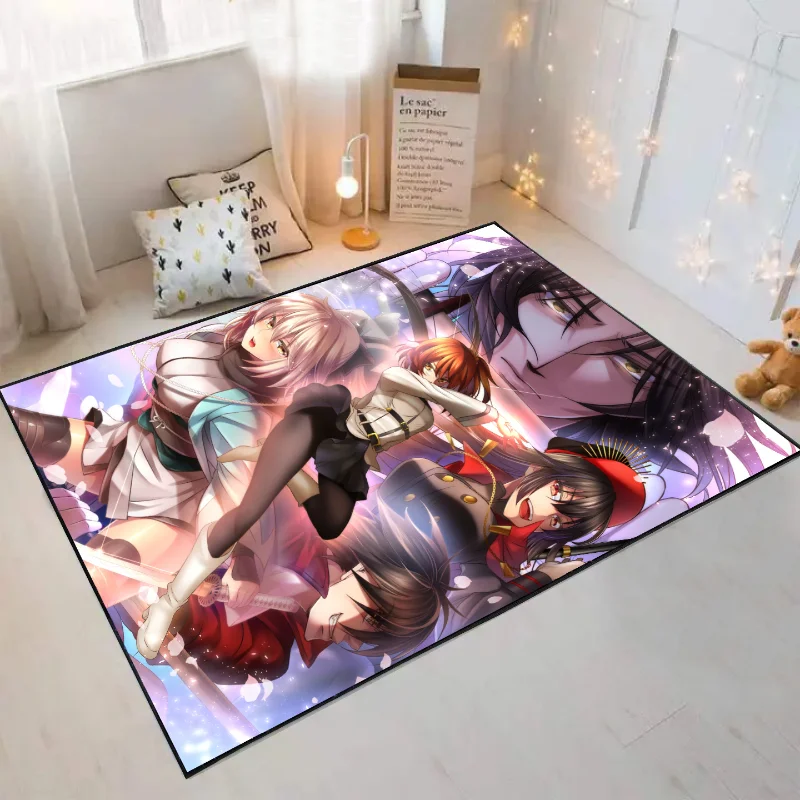 

Cherry Blossom Animation Cartoon Carpet Japanese Girls Anime Living Room Tea Table Mat Bedside Rugs for Bedroom Indoor Door Car