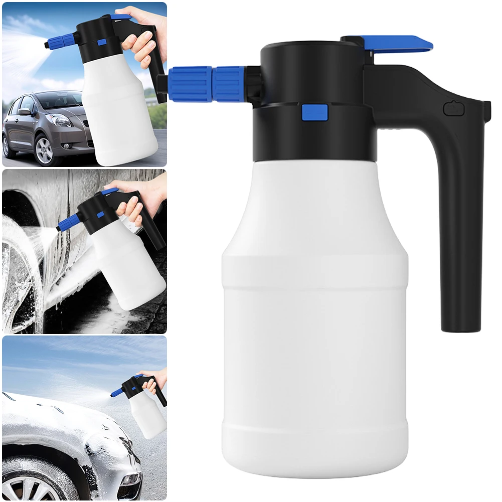 1.5L Electric Foam Sprayer 2300mAh Battery Lance Watering Can USB Rechargeable Car Wash Foamer for Garden Watering Home Cleaning