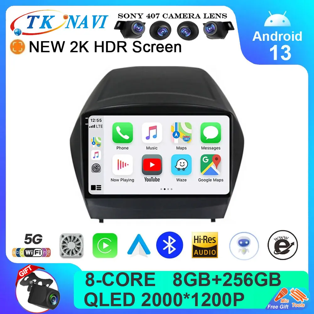 

Android 13 For Hyundai Tucson 2 LM IX35 2009 -2015 All In One Car Intelligent System Video Carplay Navigation WIFI 7862 8G 128G