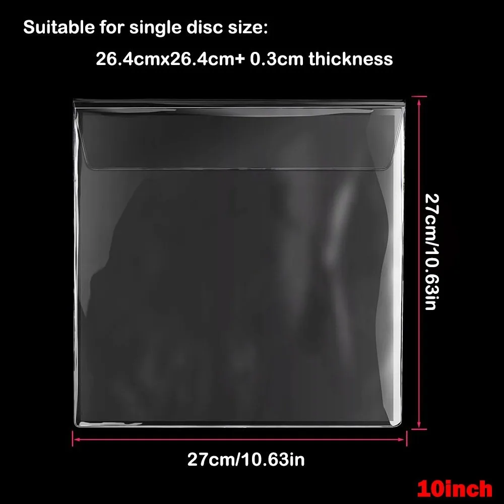 New 7/10/12 inch Vinyl Records Sleeve Resealable Thickened Record Protection Record Storage Bags Record