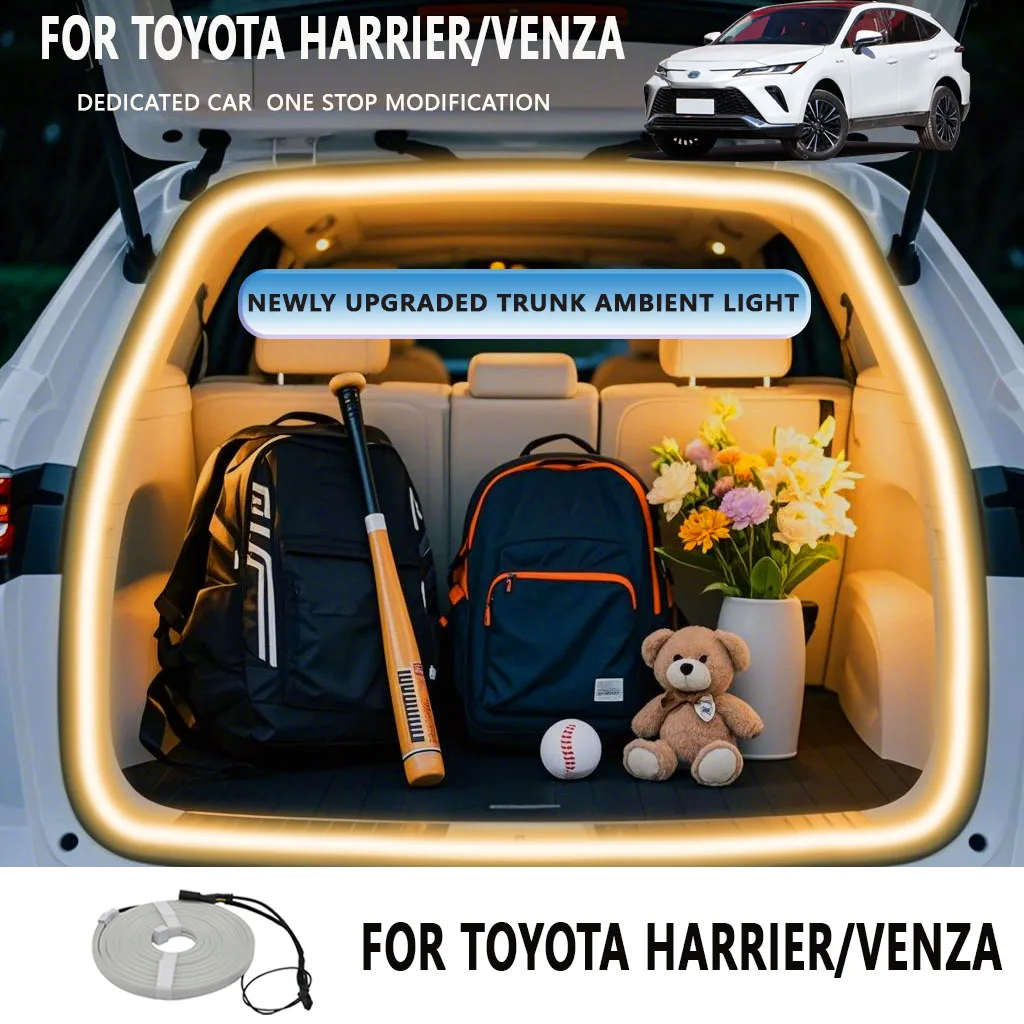 

FOR TOYOTA HARRIER/VENZA Rear Trunk LED Light Bar Strips Trunk Interior Decorative Lamp Strip Luggage Atmosphere Light