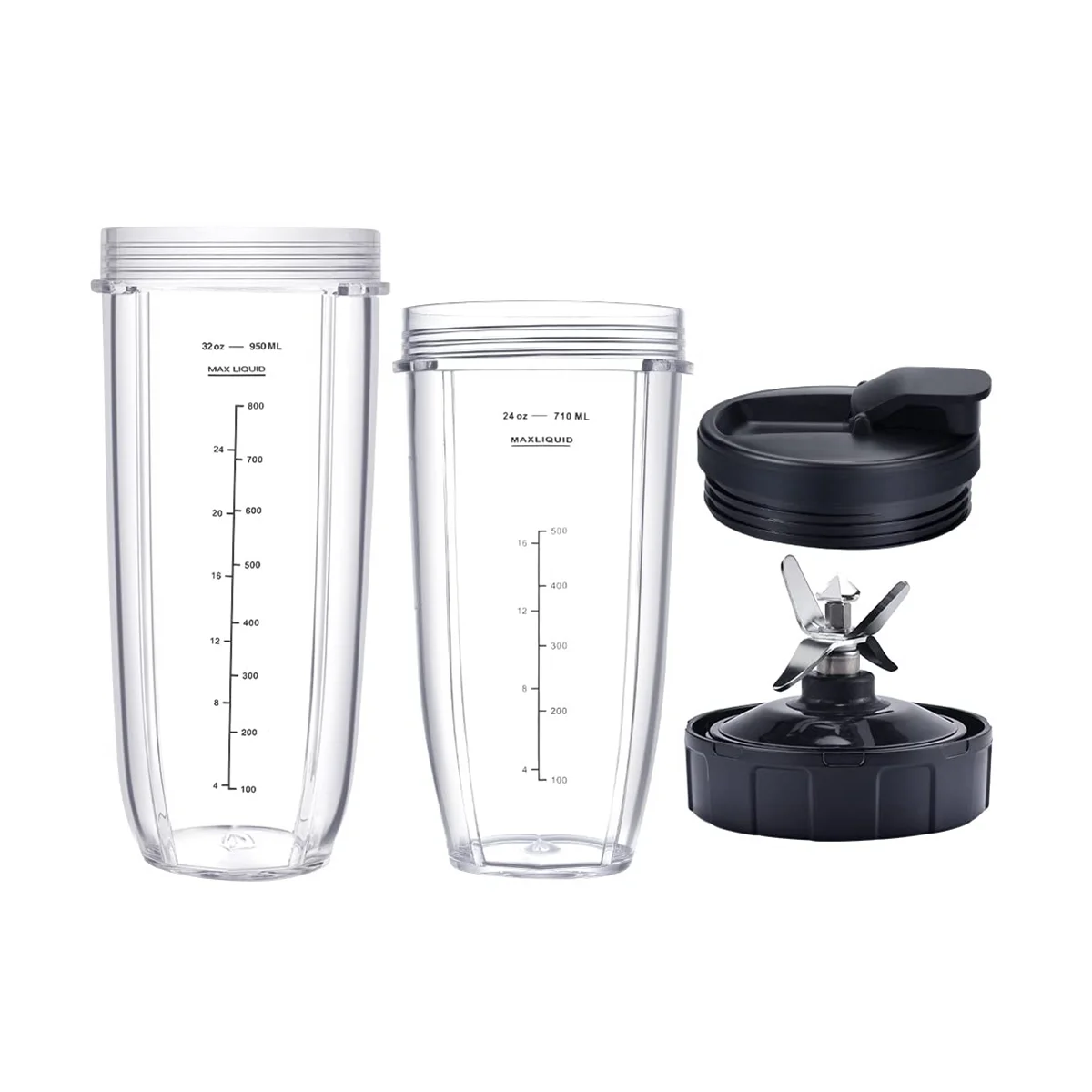 Blender for Ninja,32Oz&24Oz Cup and with Lids,7 Fins Extractor Blade,for BL480-30 BL483-30