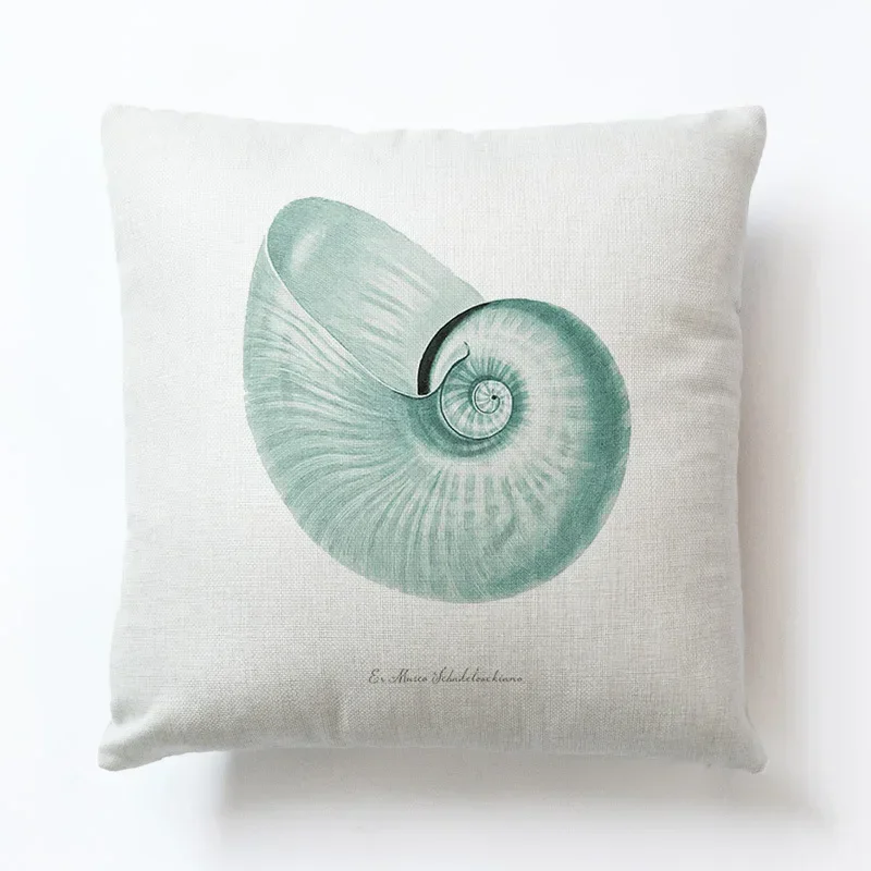 Sea Turtle Printed Linen Cushion Cover Marine Ocean Sea Horse Home Decor Pillowcase Octopus Sofa Pillow cover