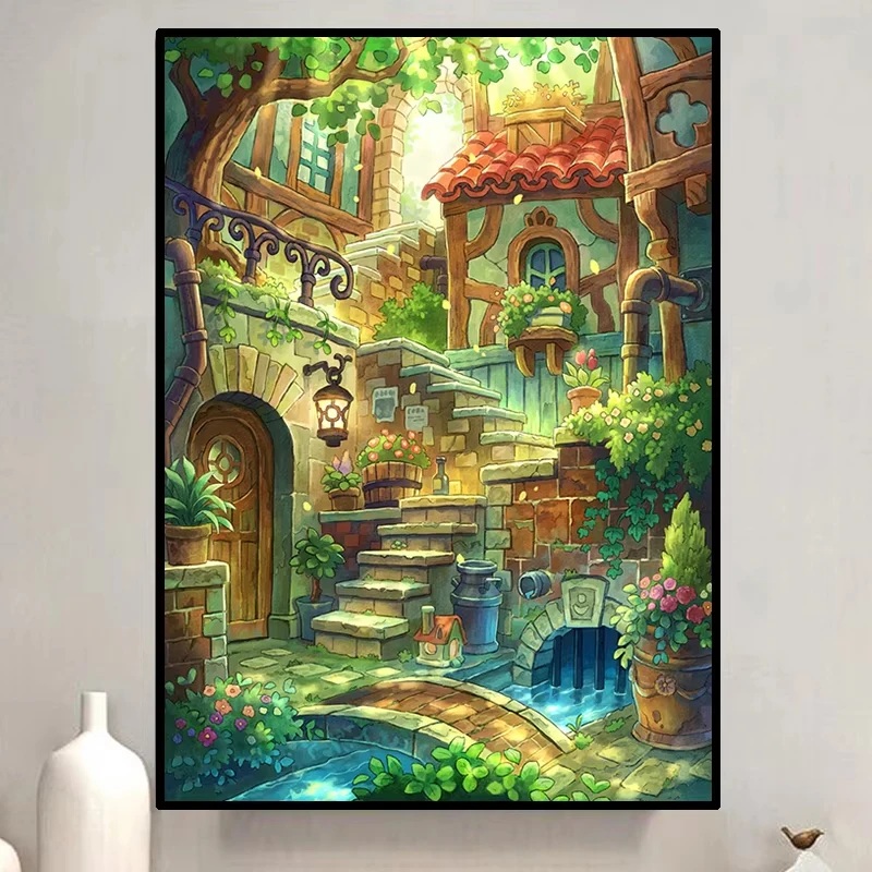 quebra-cabecas-de-500-1000-1200-2000-pecas-jardim-encantado-–-atividade-familiar-para-sala-de-jogos-quarto-presente-sem-moldura