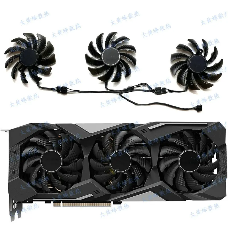 New for Gigabyte GTX1660 GTX1660S GTX1660ti RX5500XT RX5600XT RX5700 RX5700XT GAMING Graphics Video Card Shell Cooling Fan