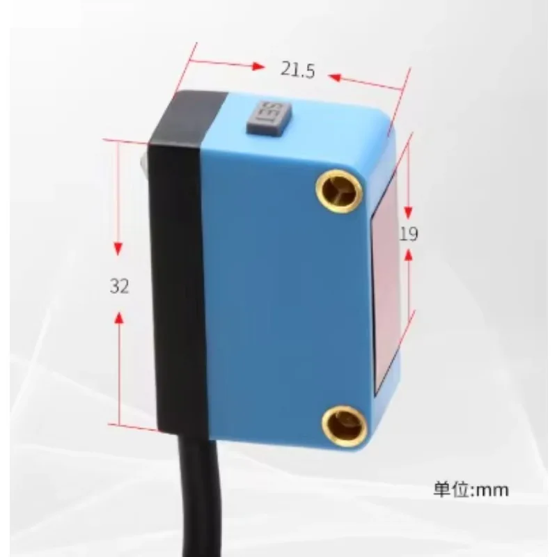 Background Removal Photoelectric Switch  Long Line Shape Light Spot Detection Range 100mm Normally Open NPN DC for BGS-500QC
