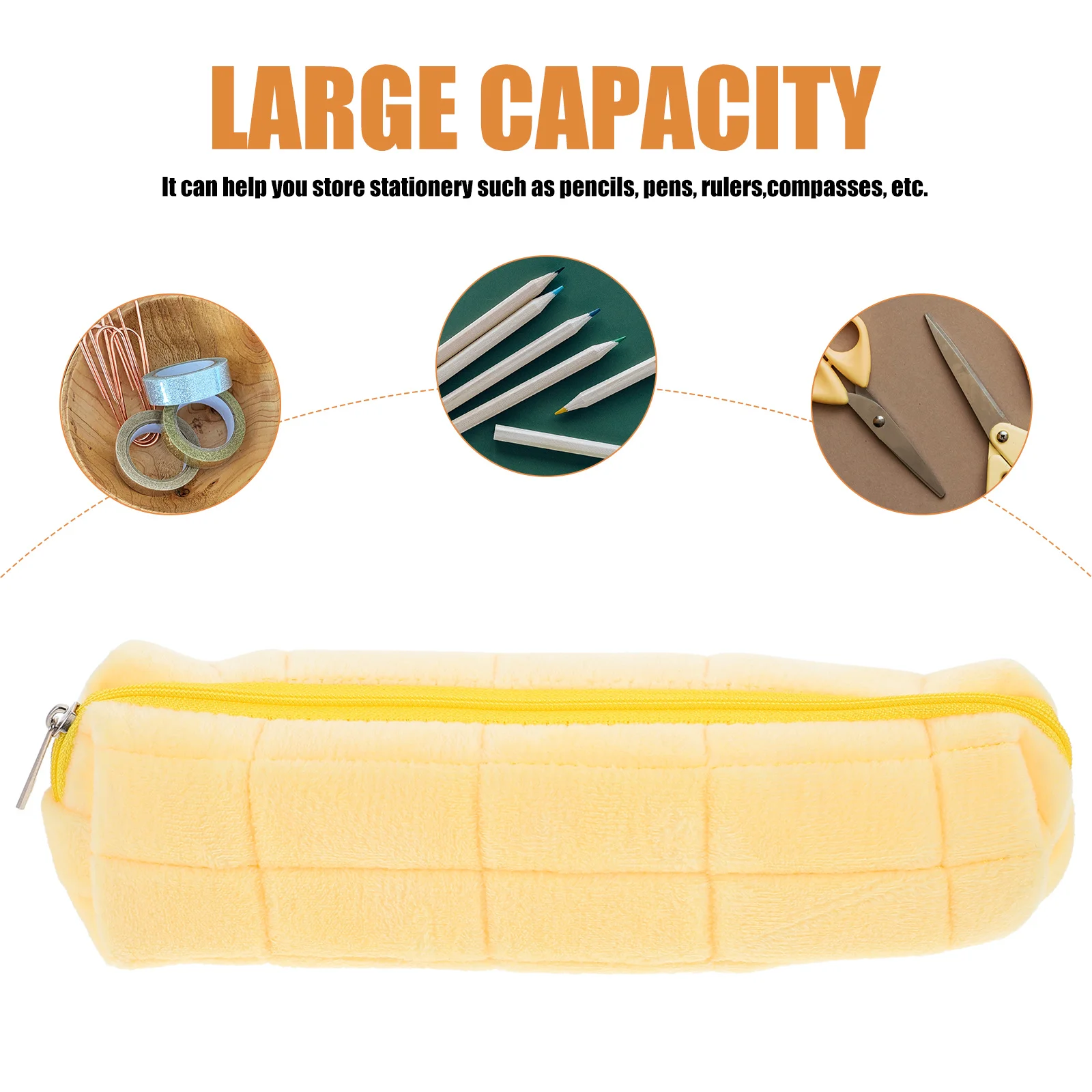 

3Pcs Large Pencil Case Multifunctional Portable Pen Pouch Nylon Pencil Bag Organizer for Students Office Stationery Storage