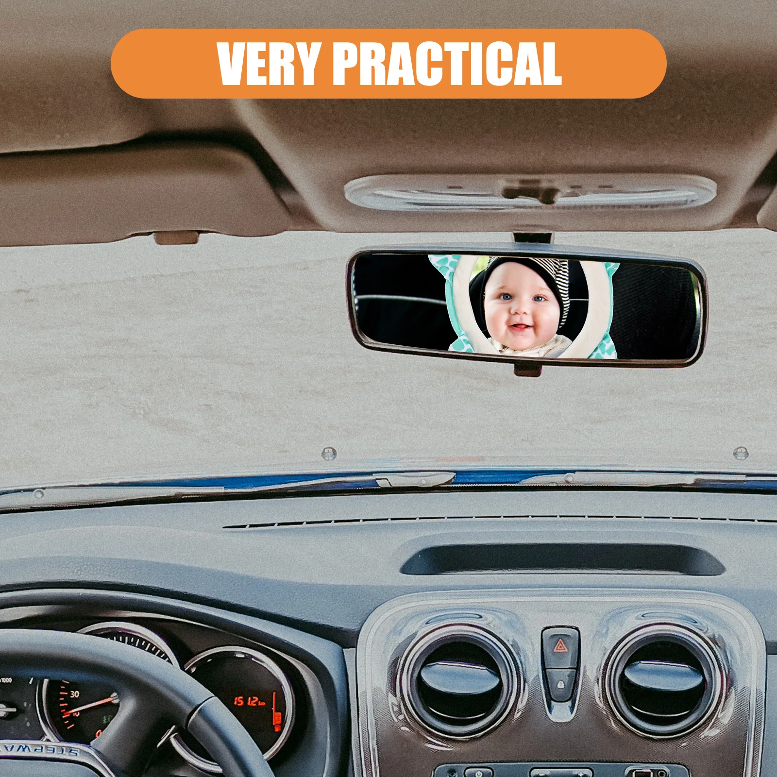 مرآة الرؤية الخلفية المتينة على شكل غزال قابلة للتعديل لمراقبة الأطفال في المقعد الخلفي للسيارة والقيادة الآمنة ومرآة النقطة العمياء الإبداعية