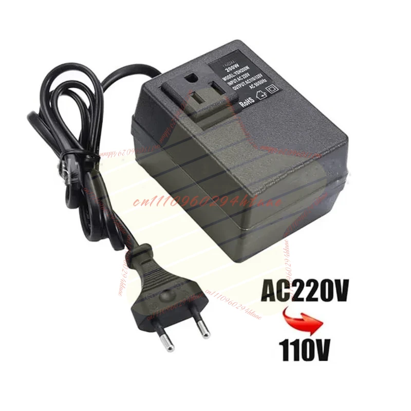 Step Down Single Phase Travel EU Plug Voltage Transformer Converter 200W Voltage Converter Transformer AC 220V To 110V