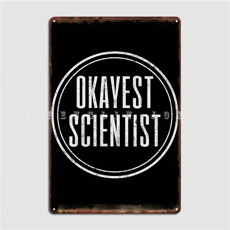 Scientist Science Geek Metal Sign Designing Club Home Wall Mural Painting Tin Sign Posters
