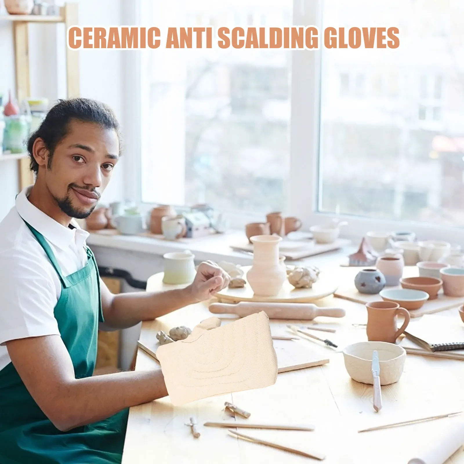 High Temperature Insulation Gloves Soft Anti scalding Mittens Men Women Lining Cotton Heat Resist Kiln Mittens H Protection
