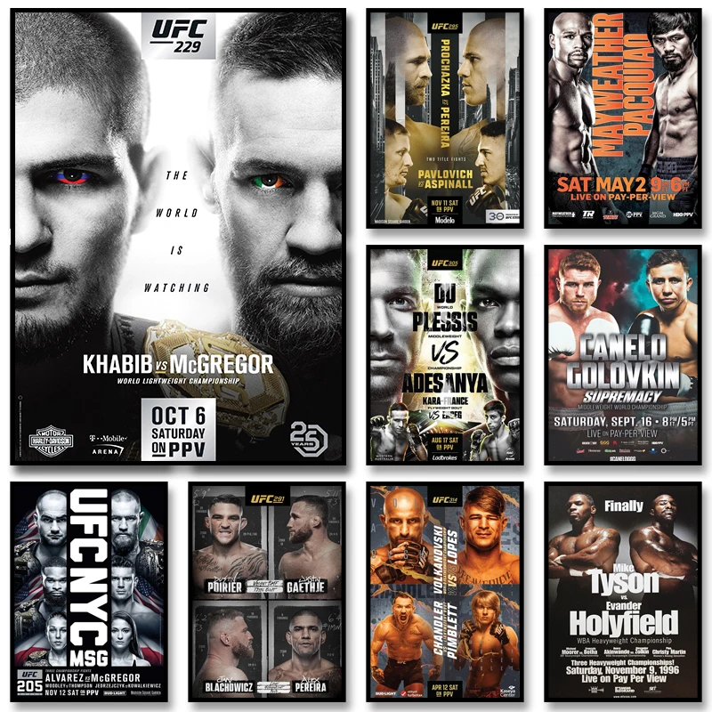 Sports Equipment Poster - Championship Title Fight Poster Print Classic