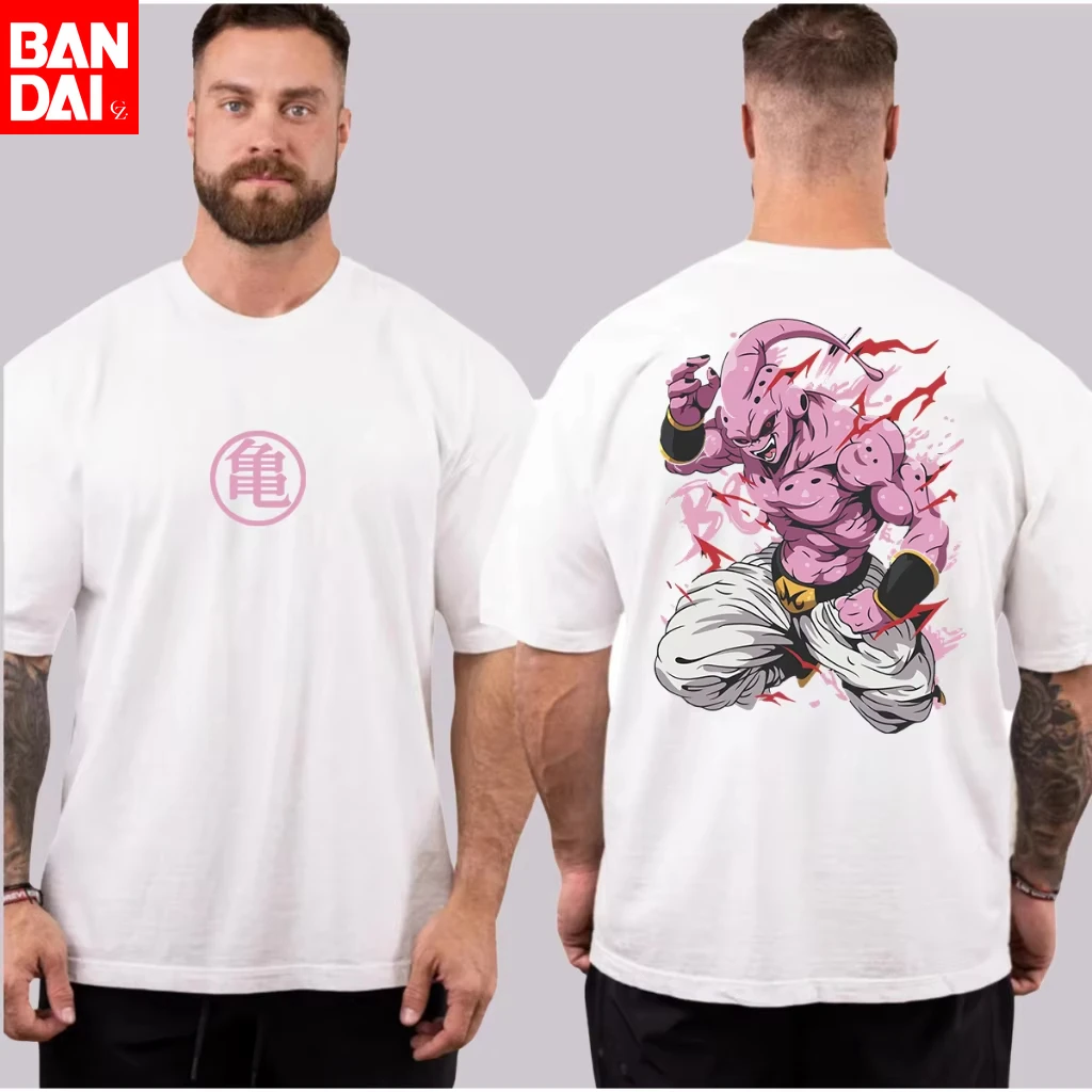 

Футболка оверсайз Majin Buu Dragon Ball для мужчин, новая летняя коллекция 2026, винтажная свободная женская уличная повседневная футболка с коротким рукавом в стиле Харадзюку