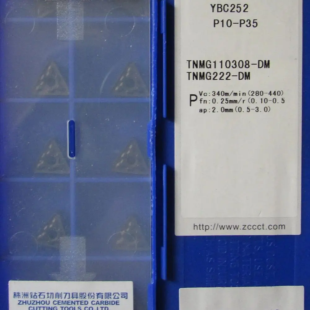 

ZCC TNMG110308-DM YBC252 YBC152 Turning inserts For machining steel 10pcs/box TNMG 110308 DM TNMG 222 DM