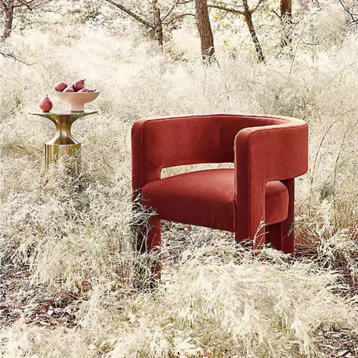 Nordic light luxury single sofa chair minimalist style living room special-shaped leisure chair