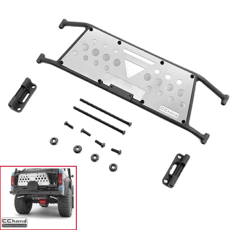 CChand RC Parts Rear Rack Metal Windshield Guard for 1/10 Scale AXIAL SCX10 III RC Crawler Car DIY Model Accessories Toy TH21491