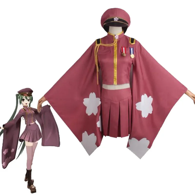 

Vocaloid Miku Cosplay Costume Japanese Kimono Dress Female Outfits For Halloween New Year Party Full Sets