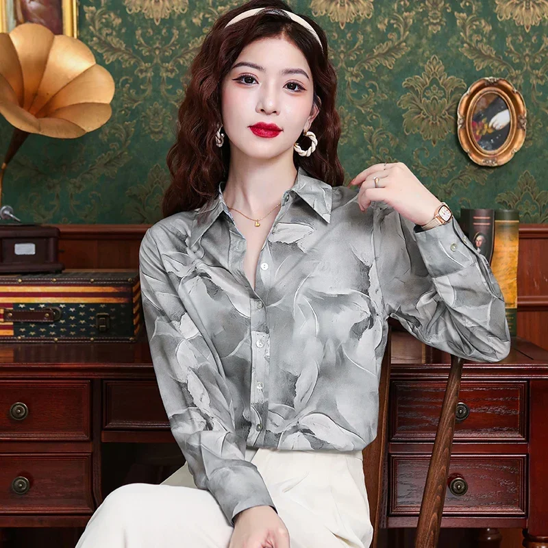 New arrived blouses for women Fashion printed ladies shirts Button-Down Tops