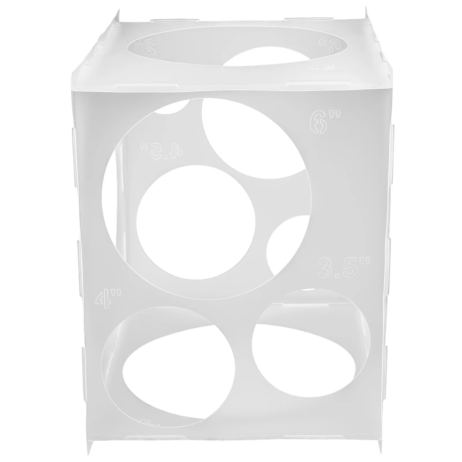 

Balloon Measure Box with Size Marker 11 Holes Sturdy Rubber Balloon Sizer for DIY Festive Decorations Convenient Portable