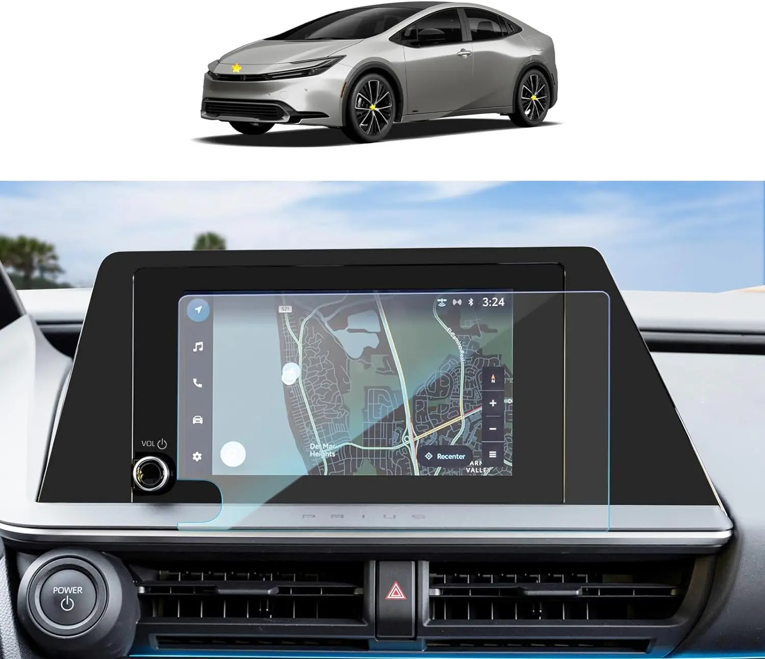 For 2023 Toyota Prius LE/XLE Screen Protector 8 Inch Toyota Prius XW60 Navigation Display 2023 Prius Accessories Tempered Glass