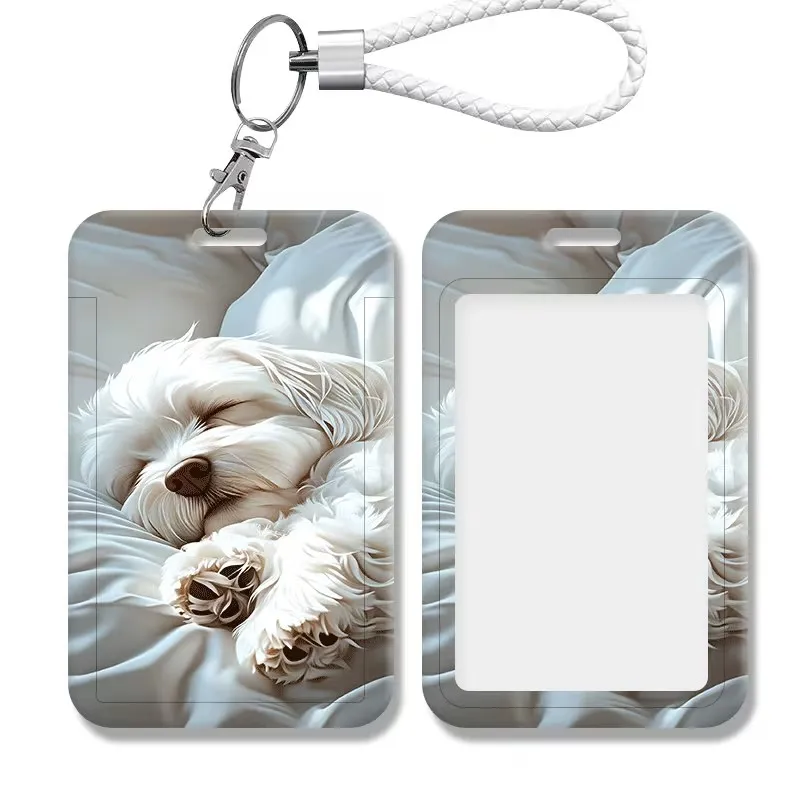 Custom photo ID Card Holder With Lanyard Custom Name Text Protector Case For Office Staff Teacher Business Personalized Cover