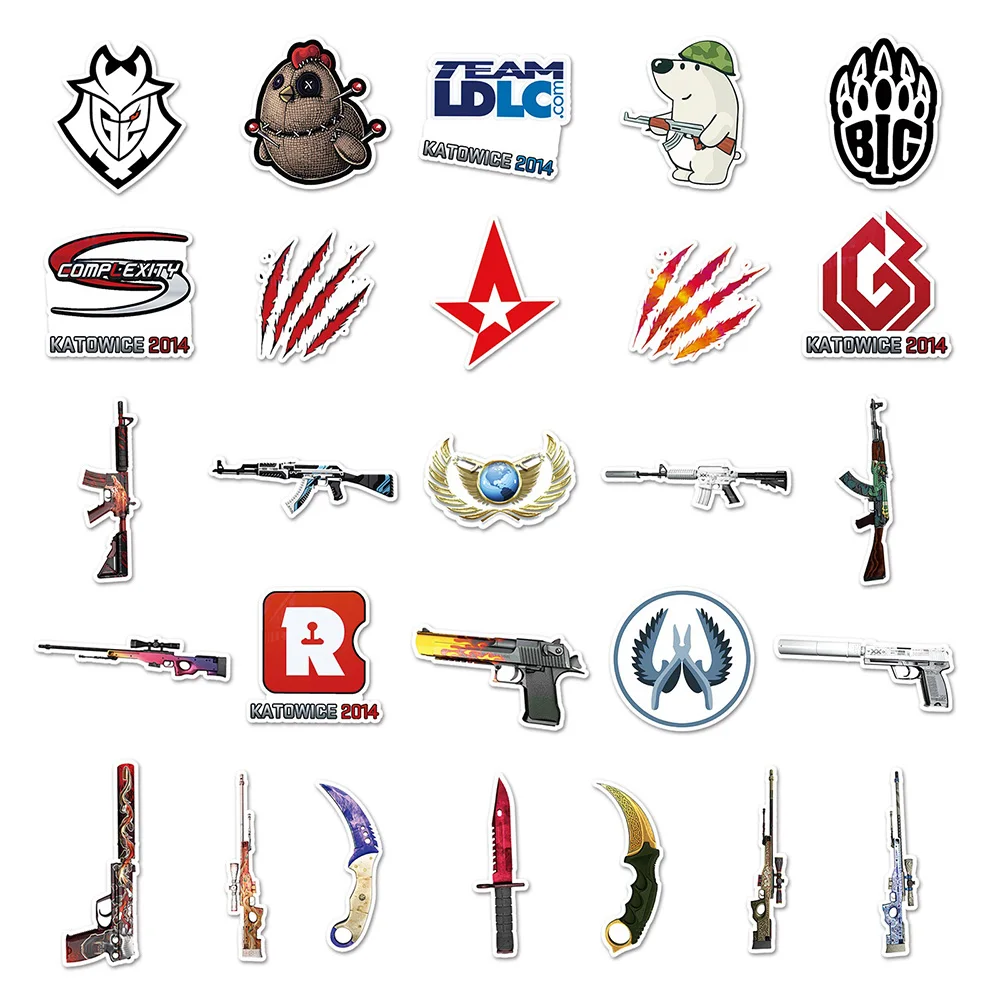 10/30/50Pcs Nieuwe Hot Game Cs Go Cartoon Stickers Diy Laptop Bagage Skateboard Graffiti Decals Fun voor Kid Speelgoed Gift