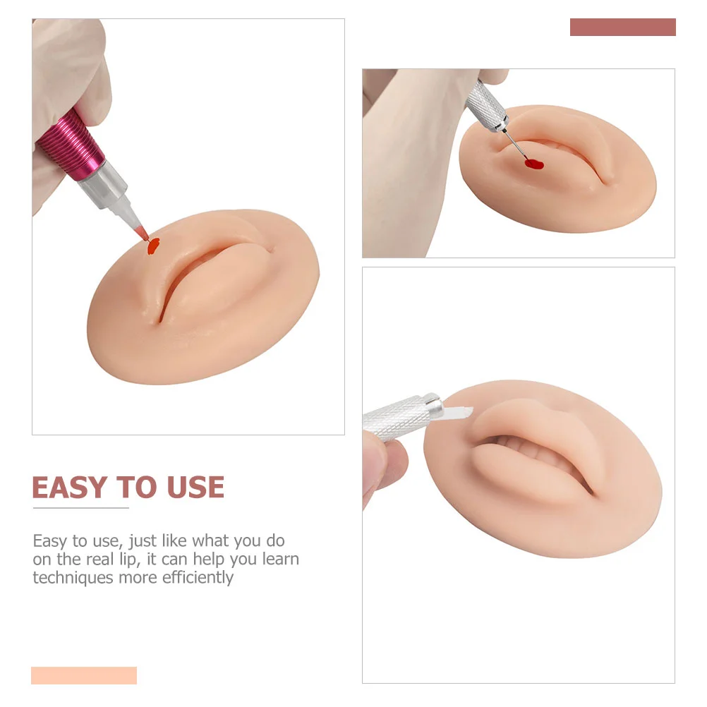 Lip Model Practice Fake Skin Silicone Injection 3D Training Mannequin Suture Portable Microblading Makeup Permanent Tool Mouth