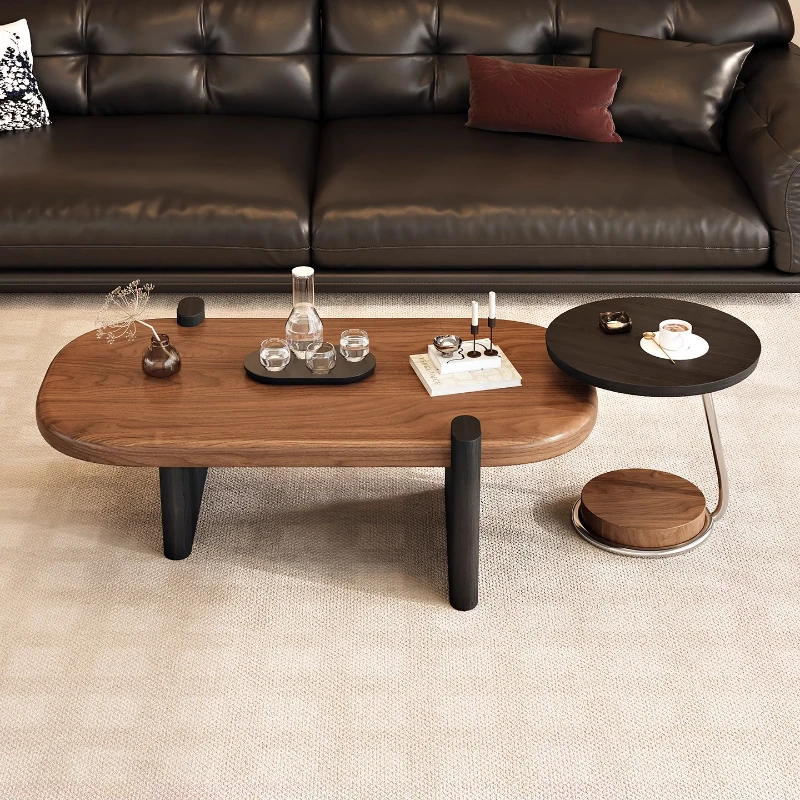 

Unique Portable Coffee Table Decor Black Minimalist Luxury Coffee Table Vintage Storage Mesa De Centro Sala Home Furniture
